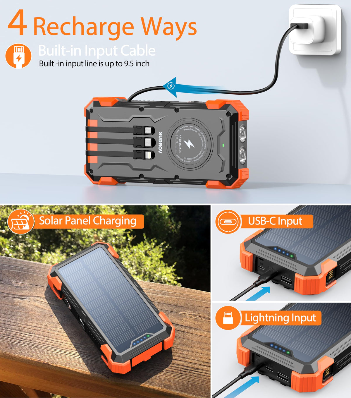 SUDROV Solar Power Bank